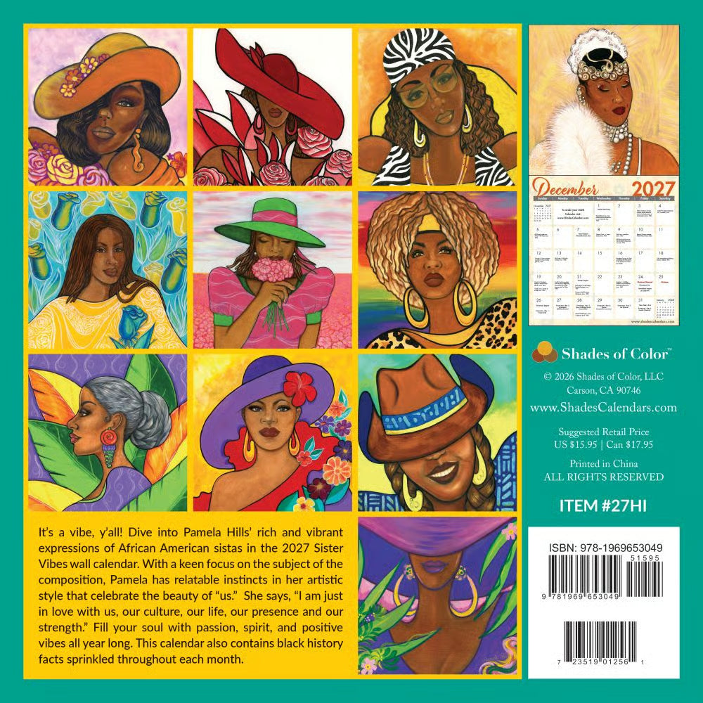Sister Vibes 2027 Wall Calendar - FashionMojos.com