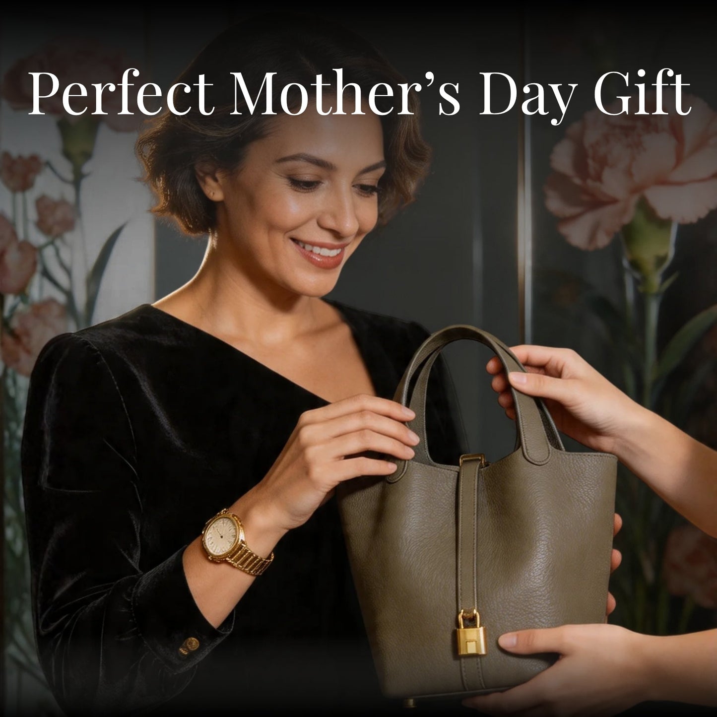 Leather Bucket Bag with Drawstring Pouch ā Leather Satchel, Everyday Handbag with Mini Lock Design