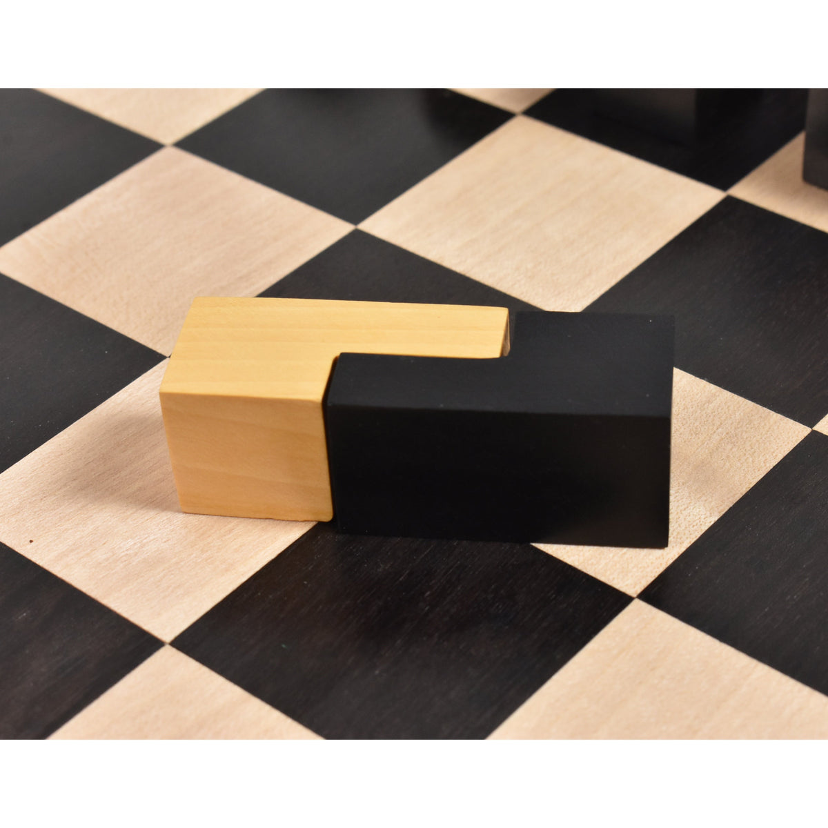 Slightly Imperfect Repro 1966 Lanier Graham Chess Set- Chess Pieces Only - Absract set - Ebonised Boxwood - 2.7"