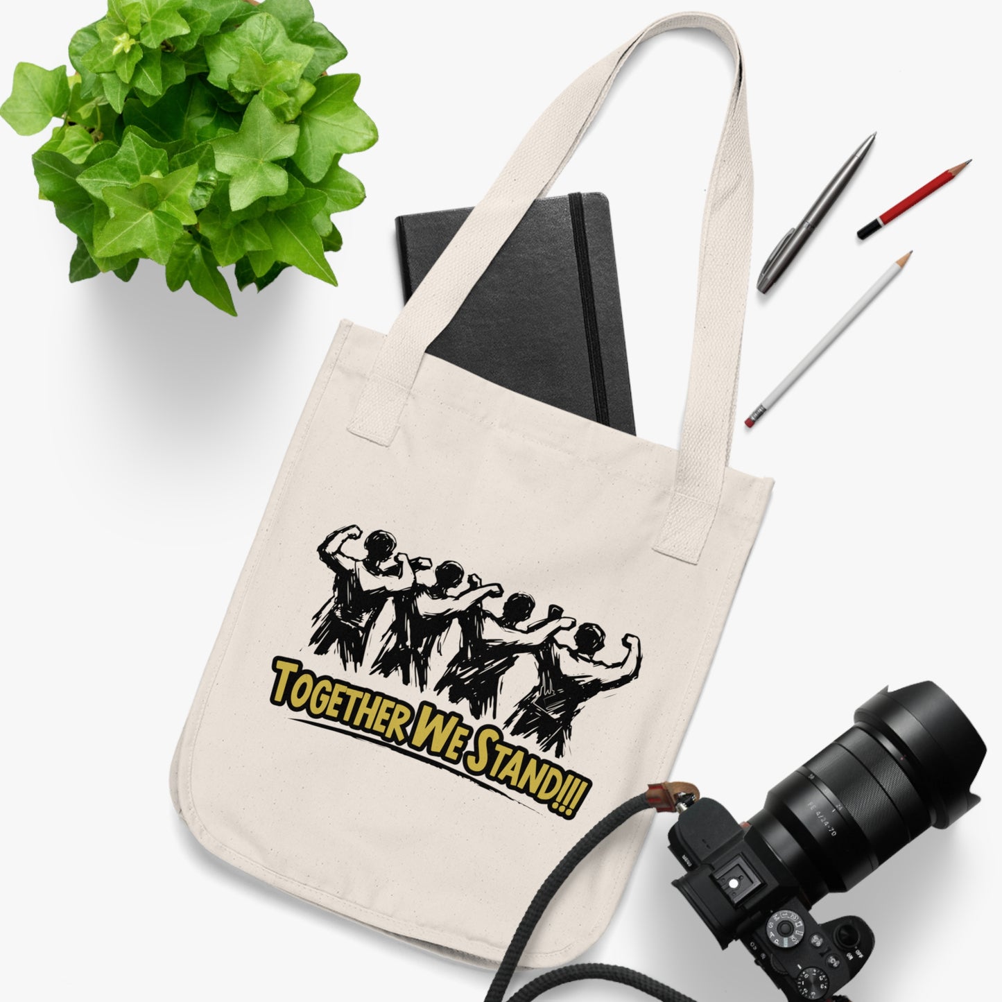 Tote Bag — "Together We Stand" Unity Canvas Tote (Organic)