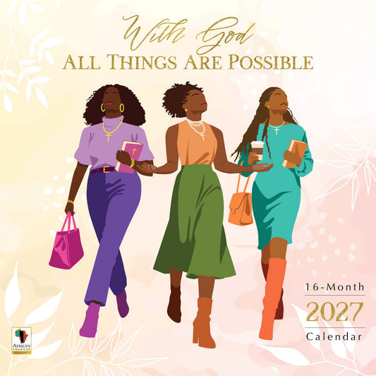 2027 With God all Things are Possible Wall Calendar - FashionMojos.com