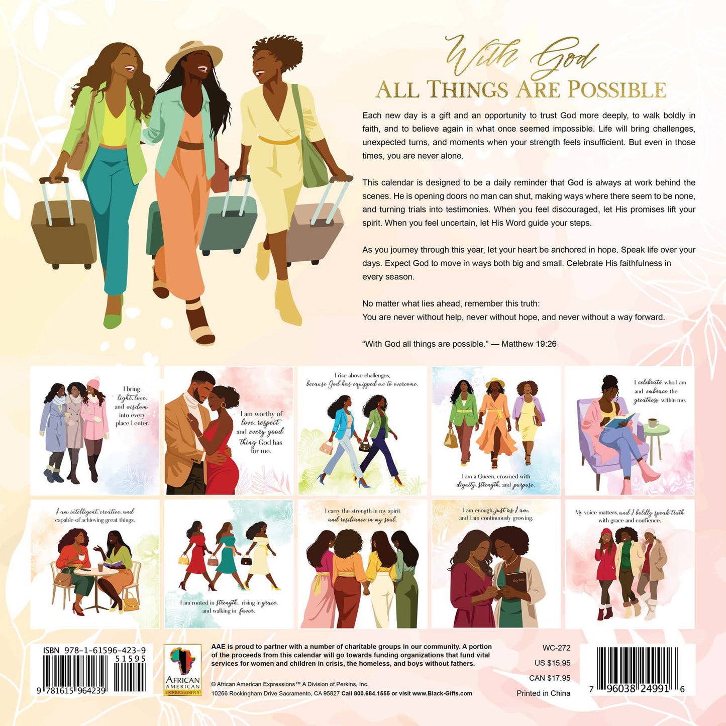 2027 With God all Things are Possible Wall Calendar - FashionMojos.com