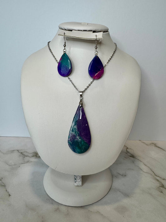 Handmade Statement Necklace & Earrings Set for Women | Lightweight Matching Jewelry Gift