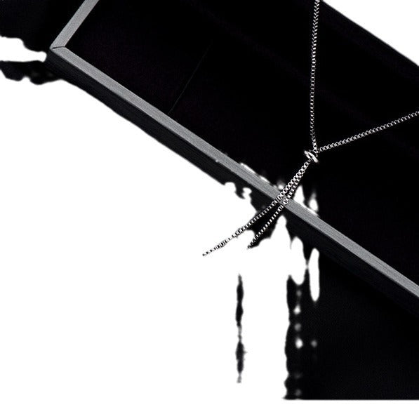 Women's Steel Geometric Triangle Fashionable High-grade Long Tassel Accessories Necklaces