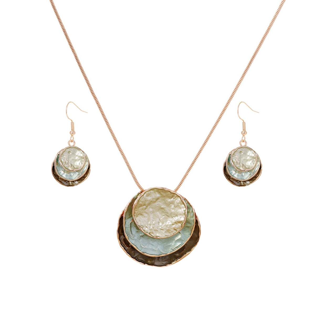 Women's Fashion Bohemian Enamel Geometric Round Party Jewelry Set